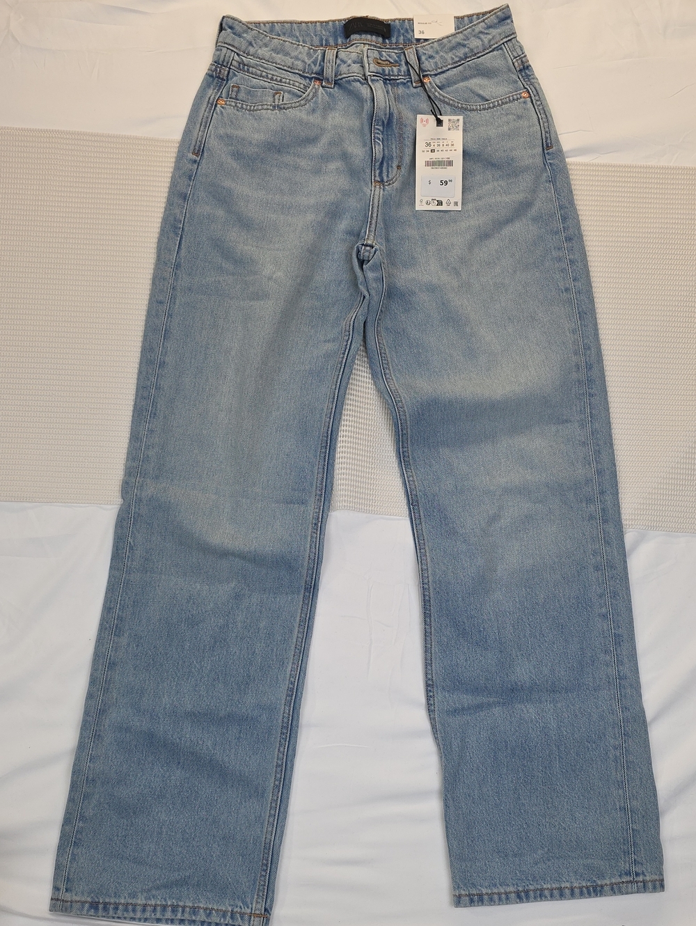 Zara Light Blue Straight Leg Women's Jeans 4